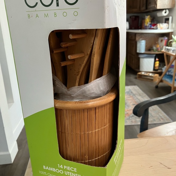NIB Core 100% Organically Grown Bamboo Utensil Set